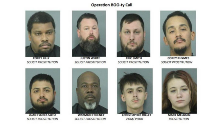 8 арестованных в проституции на Хэллоуин Гилмера, наркобизнесе